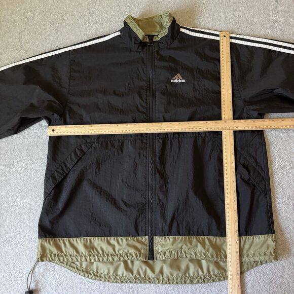 Cool Vintage Adidas 90s Vibes Full Zip Windbreaker Large Black Track Jacket Y2K - Picture 6 of 9